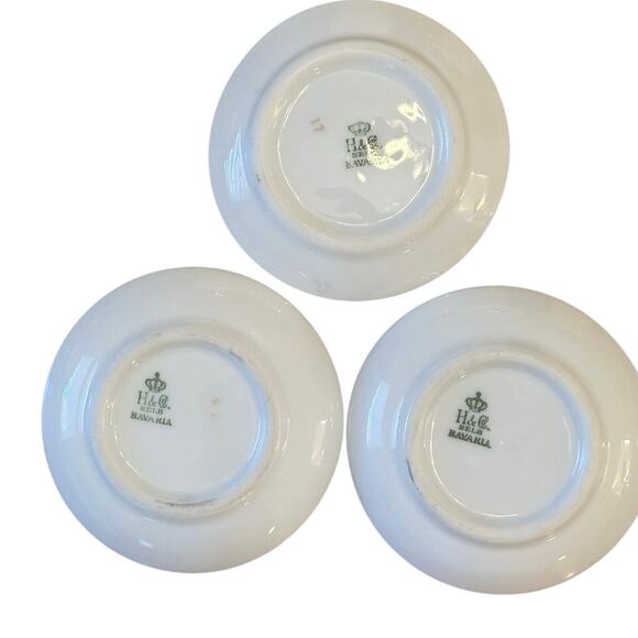 Heinrich & Co Vintage 1930's 'Claridge' Extremely Rare 3" Butter Pats-Set of 3 - Picture 3 of 5
